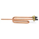 Rezistenta Boiler 2000W Cupru Indoita cu Flansa PLQ Universala, Incalzire Apa, Termostat Compatibil