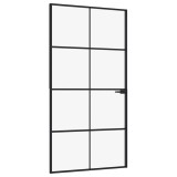 Cumpara ieftin Usa de interior negru 102x201,5cm sticla securiz./aluminiu slim