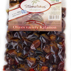 Masline Kalamata vidate marinate in otet bio 500g Stamatakos