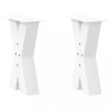 Picioare Masuta Cafea Gossi, 2 Buc, Albe, 28x43cm, Otel, Forma X, Suport Metalic, Ajustabile, Montaj Facil