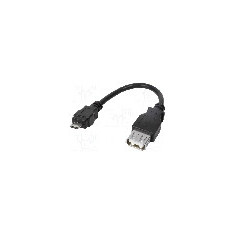 Cablu USB A soclu, USB B micro mufa, USB 2.0, lungime 80mm, {{Culoare izola&#355;ie}}, LOGILINK - AU0030