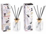 Cumpara ieftin Set 2 parfumuri camera cu betisoare aroma Vanilie, Chihlimbar si Lemn Santal 6,5 x 6,5 x 24 H, 120 ml