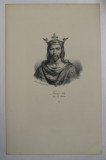 F.S. DELPECH ( 1778 - 1825 ) - LOUIS VII DIT LE JEUNE , LITOGRAFIE MONOCROMA , CCA. 1820