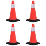 Cumpara ieftin Conuri rutiere reflectorizante cu baze grele 4 buc. 50 cm