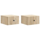 vidaXL Dulap de noapte suspendat 2 pcs Stejar Sonoma 33 x 34,5 x 20 cm 898090