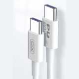Cablu de date, XO-NB-Q190A PD, USB Type-C la USB Type-C, 60W, 1m, Alb, Blister
