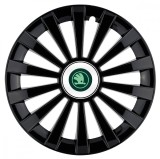 Set 4 capace roti Meridian negru pentru gama auto Skoda Nou Verde, R14, Autohelix MSA