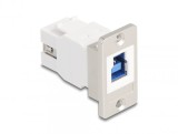 Modul montare panou USB-B 5 Gbps la USB-A M-M Alb, Delock 67337