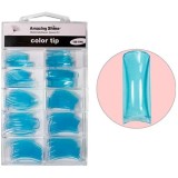 Cumpara ieftin Albastru deschis, tipsuri colorate, 100buc - nr.1 - 10, AMAZING SHINE