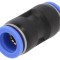 Conector push-in de trecere PBT 14mm