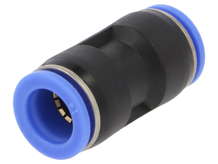 Conector push-in de trecere PBT 14mm
