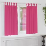 vidaXL Perdele cu perdele 2 pcs Roz intens Poliester