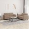 vidaXL Set de canapele cu perne, 2 piese, cappuccino, piele ecologică 3202366