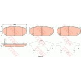 Set placute frana Trw GDB3522, parte montare : punte fata