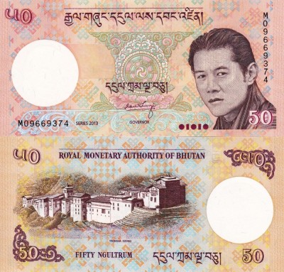 BHUTAN 50 ngultrum 2013 UNC!!! foto