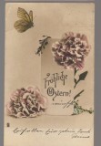 CPIB 23944 - CARTE POSTALA - FELICITARE DE PASTE - FLORI, GERMANIA, CIRCULATA, 1911, STAMPILE, TIMBRU