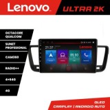 Navigatie Peugeot 508 Lenovo Kit-5637 8 core QLED Qualcomm 4+64 360 Android Waze USB Navigatie Internet Youtube Radio CarStore Technology
