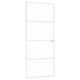 Cumpara ieftin Usa de interior alb 83x201,5 cm sticla securiz. / aluminiu slim