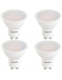 Set 4 Spoturi Led GU10, 6W, 220V lumina calda DLF 3060, Becuri LED, Calda (2000 - 3499 K)