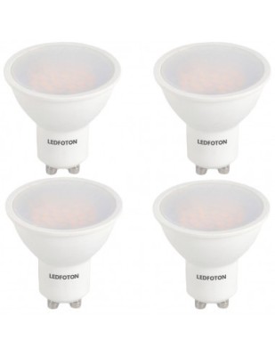 Set 4 Spoturi Led GU10, 6W, 220V lumina calda DLF 3060 foto