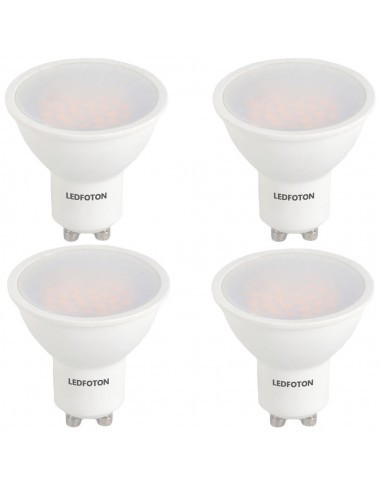 Set 4 Spoturi Led GU10, 6W, 220V lumina calda DLF 3060