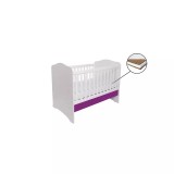 Cumpara ieftin Patut Eurogloria Como fara sertar - Alb cu Violet + Saltea Cocos 10 cm