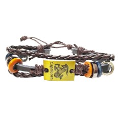 Bratara din piele ecologica, Zodiac Capricorn, 126BJ