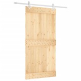 Cumpara ieftin Usa glisanta cu set feronerie, 100x210 cm, lemn masiv de pin