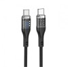 Cablu transfer date si incarcare Hoco U115 USB-C PD100W QC3.0 1m, Negru