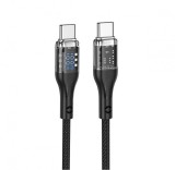 Cablu transfer date si incarcare Hoco U115 USB-C PD100W QC3.0 1m, Negru
