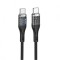 Cablu transfer date si incarcare Hoco U115 USB-C PD100W QC3.0 1m, Negru