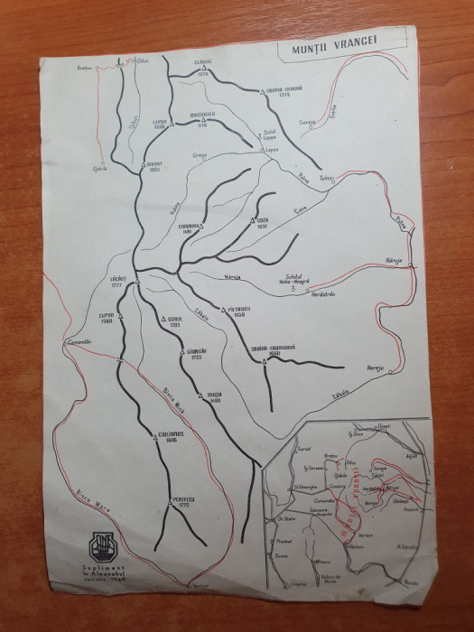 harta muntii vrancei - din anul 1960