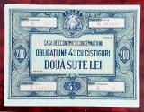 Obligatiune CEC 200 lei RSR