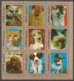 MANAMA 1972 FAUNA CAINI SI PISICI ( bloc dantelat ) MNH