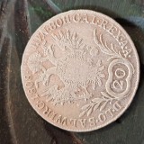 20 kreuzer 1808 D , argint
