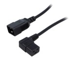 Cablu IEC C19 mamă unghi, IEC C20 tată, 0,5m, 3x1,5mm2 PVC