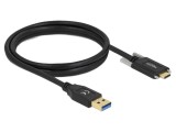 Cablu USB A la USB C DELOCK 1,5m 10Gbps 24AWG 30AWG Negru 84017