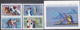 Polonia 1980 -J.O. de iarnă și vară - Lake Placid și Moscova, Serie+ Colita, MNH, Nestampilat