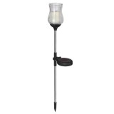 Lampa solara LED tip Lalea pentru gradina eMazing, inaltime 55 cm, material sticla si ABS, 2V, ABS, 600mAh, alb cald