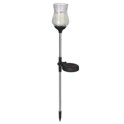 Lampa solara LED tip Lalea pentru gradina eMazing, inaltime 55 cm, material sticla si ABS, 2V, ABS, 600mAh, alb cald foto