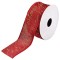 Panglică Decorativă Brad Crăciun Merry Christmas, Poliester, Roșu, 5m x 38mm
