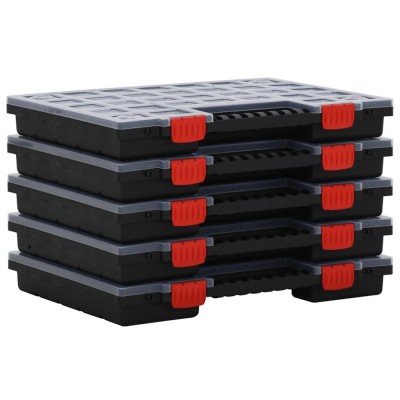Cutii de organizare, 5 buc., 40x30x5 cm, polipropilena foto