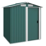 Outsunny Căsuță de Grădină cu Acoperiș &Icirc;nclinat, 152x132x188 cm, Verde | Aosom Romania