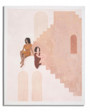 Cumpara ieftin Tablou decorativ Lady -B, Mauro Ferretti, 80x100 cm, lemn pin/canvas pictat manual