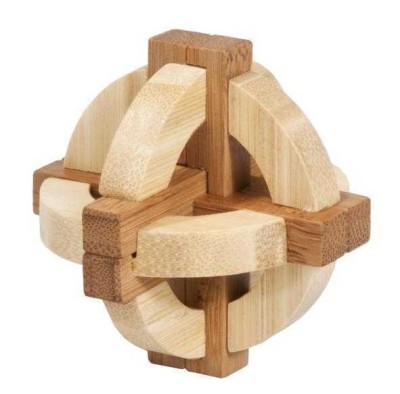 Joc logic IQ 3D Puzzle in cutie metalica Double disck, Fridolin foto