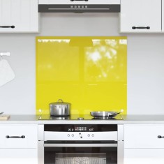 vidaXL Contrablat bucătărie galben 70x60x0.6 cm sticlă securizată
