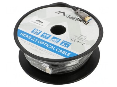 Cablu HDMI 2.1 40m negru foto
