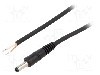 Cablu alimentare DC, cabluri, DC 4,8/1,7 mufa, negru, 0,5m, WEST POL - P48-TT-C075-050BK