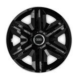 Cumpara ieftin Set 4 capace roti Hubcaps fast black R15 pentru gama auto Audi, Autohelix MSA