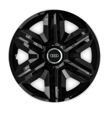 Set 4 capace roti Hubcaps fast black R14 pentru gama auto Audi foto